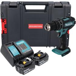 Makita - dhp 482 sfj-r Akku Schlagbohrschrauber 18 v 62 Nm + 2x Akku 3,0 Ah + Ladegerät + rhino
