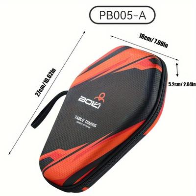 TEMU Waterproof & Dustproof Table Tennis Racket Bag With Eva Hard Shell And Comfortable Strap - Pvc Material, Fit