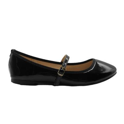 Where's That From - Damen Ballerinas "Josie", Patent Kunstleder (Schwarz)