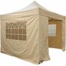 All Seasons Gazebos: Gazebo pop-up 2.5x2.5m completamente impermeabile con 4 pareti laterali - Beige