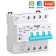 Interruttore Automatico mcb da 63A Smart wifi con Contatore di Energia 4 Pulsanti - Tuya