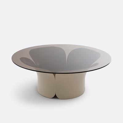 Tessen Iron and Glass Tulip Coffee Table