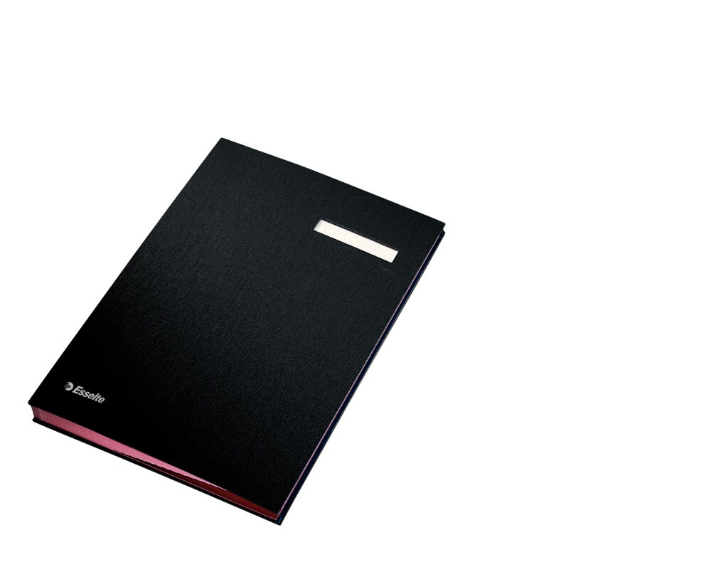 Esselte Unterschriftsmappe A4 PP 10 Fächer schwarz Image