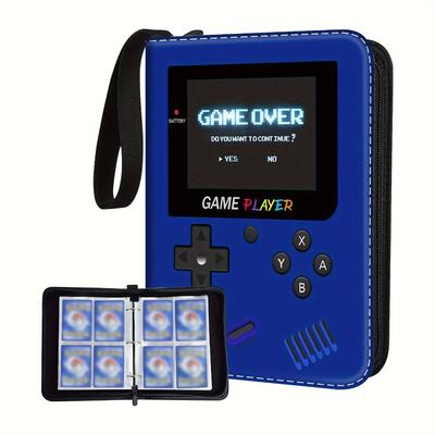 TEMU Game Card Binder: 4 Pocket Card Collections Album, Gaming Trading Cards Binder Fit 400 Cards With 50 Removable Sleeves, Game Card Protectors Holder And Other Trading Cards Storage