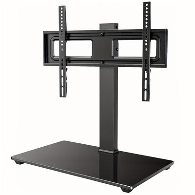 TEMU Premium Universal Swivel Tv Stand For 32â€“70 Inch Tvs, Height Adjustable With Tilt, Sturdy Tempered Glass Base, Supports Up To 88 Lbs, Max Vesa 400x400mm Perfect For Enhancing Home Entertainment And