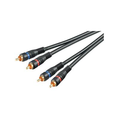 goobay Audiokabel 2x Cinch - 2x Cinch St/St 2,00m OFC Kabel (60795)