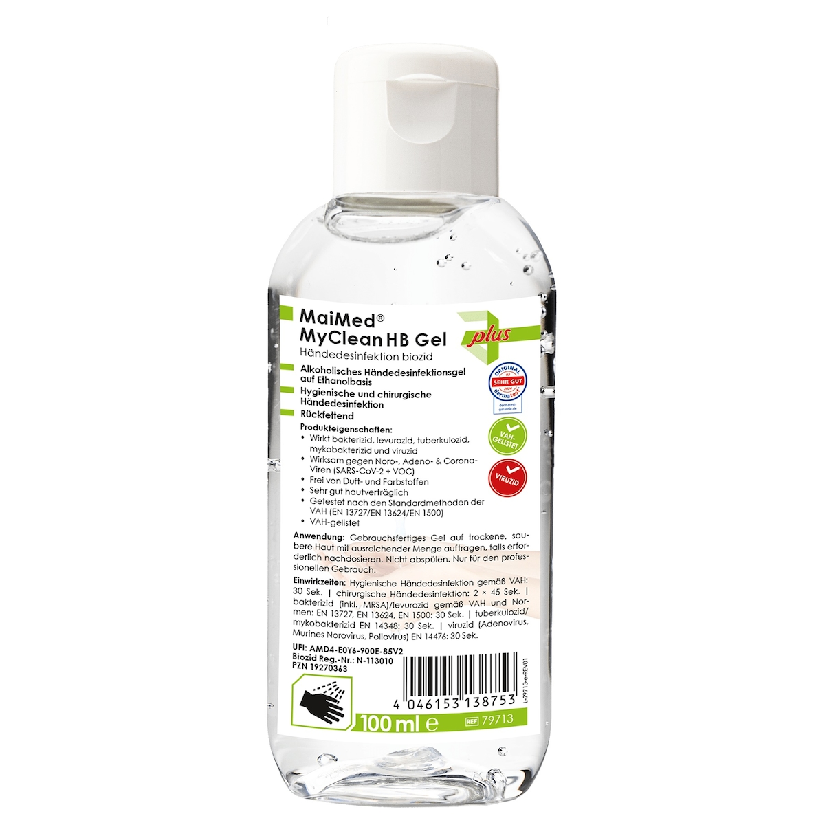 MaiMed MyClean HB Gel - Händedesinfektionsmittel - 30 x 100ml - Handdesinfektion Image