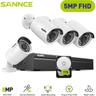 5MP H.264+ PoE kit Caméra de Surveillance 8CH poe nvr avec 4 Caméra de Vidéosurveillance