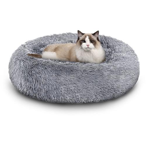 Hundebett Hundebetten Waschbares Hundekissen Weiches Schlafplatz Katzenbett hellgrau 60cm - Swanew