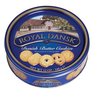 Advantus 40635 Cookies, Danish Butter, 12 oz Tin