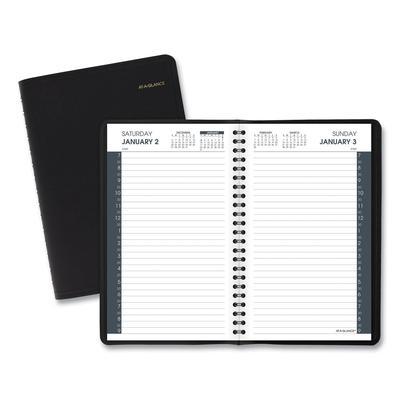 At-A-Glance 70-207-05 Daily Appointment Book with 30-Minute Appointments, 8 x 5, Black Cover, 12-Month (Jan to Dec): 2024