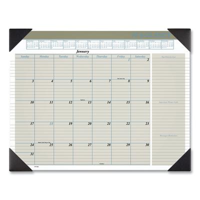 At-A-Glance HT1500 Executive Monthly Desk Pad Calendar, 22 x 17, White Sheets, Black Corners, 12-Month (Jan to Dec): 2024