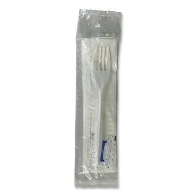 Boardwalk 3KITMW Three-Piece Utensil Set, Fork/Napkin/Salt Packet, White, 500/Carton - Case of 500