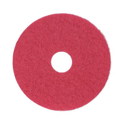 Boardwalk 4014RED Buffing Floor Pads, 14" Diameter, Red, 5/Carton - Case of 5