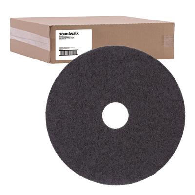Boardwalk 54594 Stripping Floor Pads, 15" Diameter, Black, 5/Carton - Case of 5