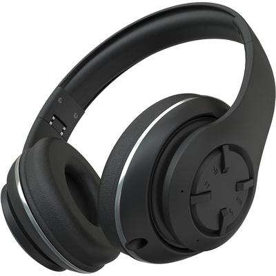 Compucessory 15166 Foldable Wireless Headset with Mic - Stereo - Wireless - Binaural - Black
