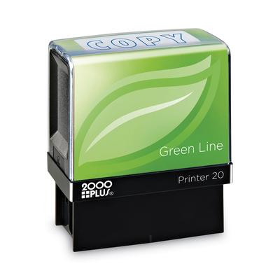 Cosco 098367 Green Line Message Stamp, Copy, 1 1/2 x 9/16, Blue