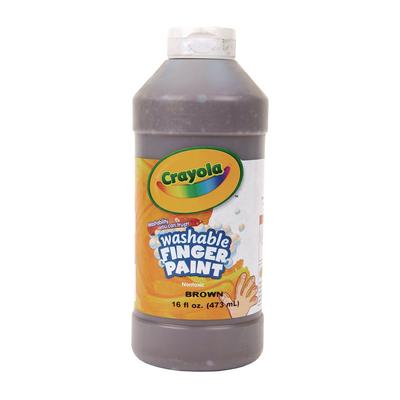 Crayola 551316007 Washable Finger Paint, Non-Toxic, 16oz., Brown