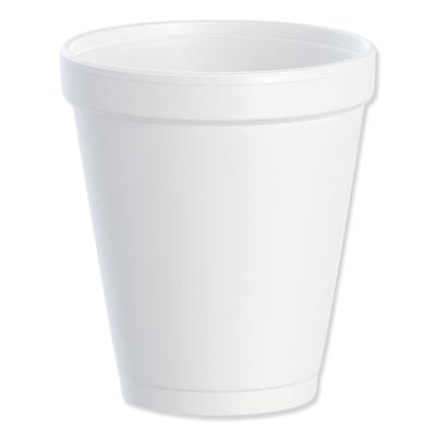 Dart Container 8J8 Foam Drink Cups, 8oz, White, 25/Bag, 40 Bags/Carton - Case of 1000