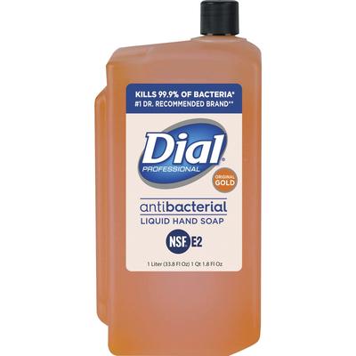 Dial Professional 84019 Gold Antimicrobial Liquid Hand Soap, Floral, 1000 mL Refill, 8/Carton - Case of 8 84019DIAL