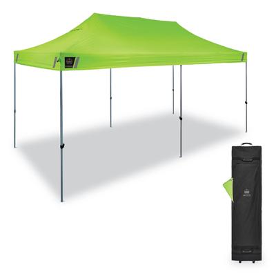 Ergodyne 12915 Shax 6015 Heavy-Duty Pop-Up Tent, Single Skin, 10 ft x 20 ft, Polyester/Steel, Lime, Ships in 1-3 Business Days