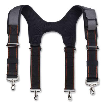 Ergodyne 13665 Arsenal 5560 Padded Tool Belt Suspenders, 36" to 48" Waist, 3" Wide, Polyester, Gray, Ships in 1-3 Business Days EGO13665