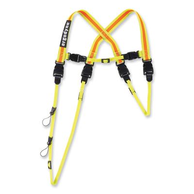 Ergodyne 19135 Squids 3132 Barcode Scanner Lanyard Harness, XL: 23" Arm Strap, 46" Lanyard Strap, Hi-Vis Lime, Ships in 1-3 Business Days