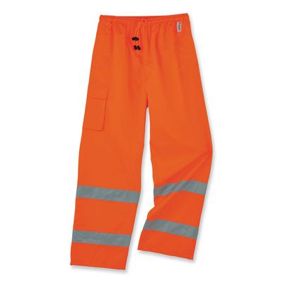 Ergodyne 24417 GloWear 8915 Class E Hi-Vis Rain Pants, 3X-Large, Orange, Ships in 1-3 Business Days