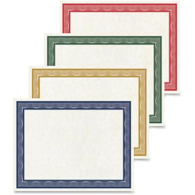 Geographics 48669 Blank Certificates, 40/PK, Ast - Pack of 40