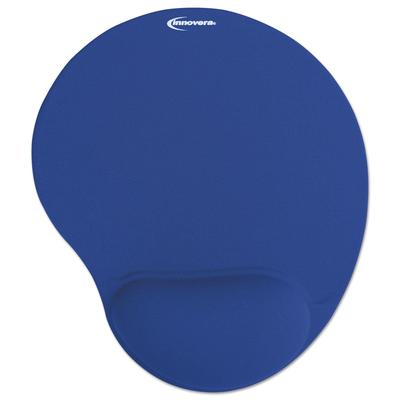 Innovera 50447 Mouse Pad w/Gel Wrist Pad, Nonskid Base, 10-3/8 x 8-7/8, Blue