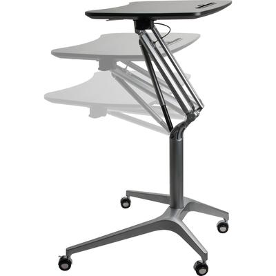 Lorell 84838 Height Adjustable Mobile Desk, 28-1/4