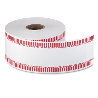 MMF Industries 50001 Automatic Coin Rolls, Pennies, $.50, 1900 Wrappers/Roll - 1 Roll CTX50001