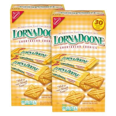 Nabisco 60004093 Lorna Doone Shortbread Cookies, 1.5 oz Packet, 30/Box, 2 Boxes/Carton, Delivered in 1-3 Business Days - Case of 60