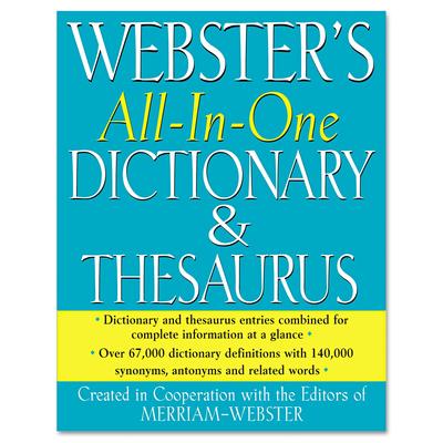 Merriam-Webster FSP0471 All-In-One Dictionary/Thesaurus, Hardcover, 768 Pages