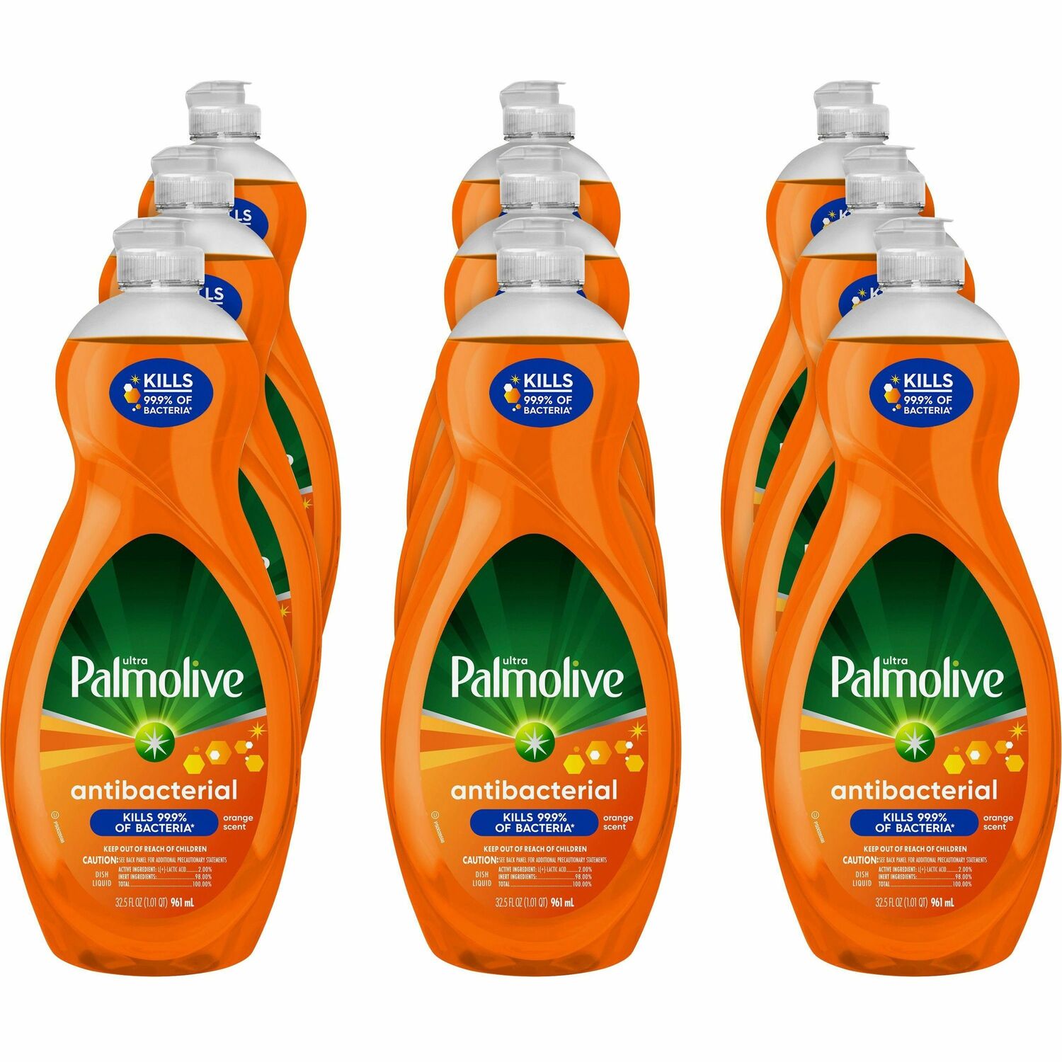 Palmolive US04274ACT Antibacterial Ultra Dish Soap - Concentrate Liquid - 35.2 fl oz (1.1 quart) - 9 / Carton - Case of 9 CPCUS04274ACT