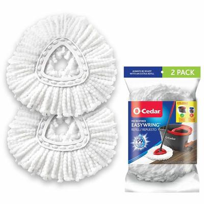 O Cedar 172385 EasyWring Spin Mop Refill, MicroFiber, White, 2/Pack - Pack of 2 FHP172385