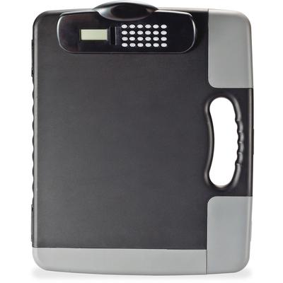 Officemate 83302 Portable Storage Clipboard Case w/Calculator, 11 3/4 x 14 1/2, Charcoal