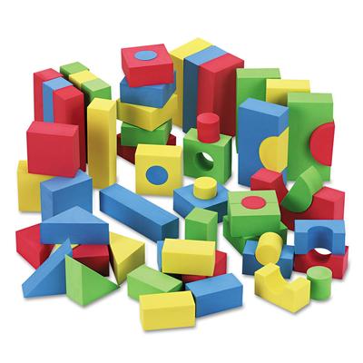 Pacon 4380 Blocks, Assorted Colors, 68/Pack - Box of 68