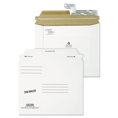 Quality Park 64117 Economy Disk/CD Mailer, Square Flap, Self-Adhesive Closure, 7.5 x 6.06, White, 100/Carton - Carton of 100