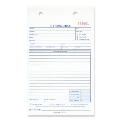 Rediform 4L456 Job Work Order Book, Two-Part Carbonless, 5.5 x 8.5, 50 Forms Total