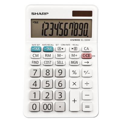 Sharp EL330WB EL-330WB Desktop Calculator, 10-Digit LCD