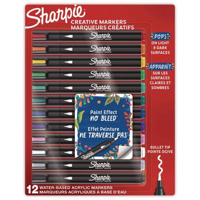 Sharpie® 2196905 Creative Markers, Medium Bullet Tip, Assorted Colors, 12/Pack - Pack of 12