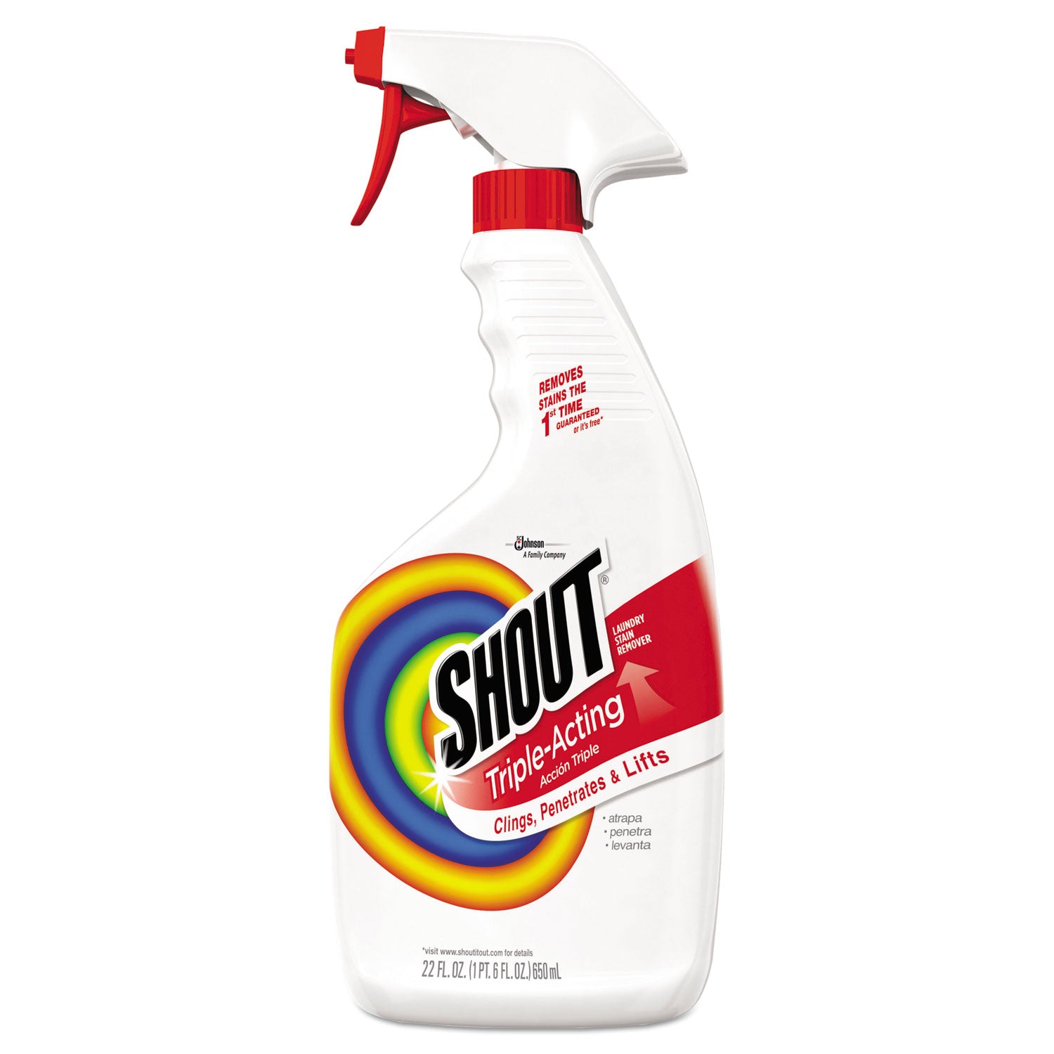Shout 356160CT Laundry Stain Treatment, Pleasant Scent, 22 oz Trigger Spray Bottle, 8 / Carton - Case of 8 SJN356160CT