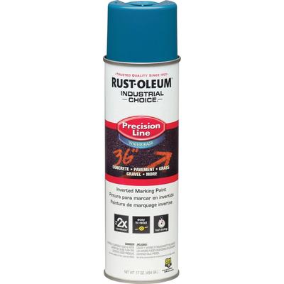 Rust-Oleum 203031 Marking Paint Spray, Water-Based, 17 oz., APWA Caution Blue