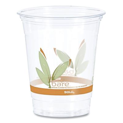 Solo Inc. RTP12BARECT Bare Eco-Forward RPET Cold Cups, 12-14 oz, Clear, 50/Pack, 1000/Carton - Case of 1000