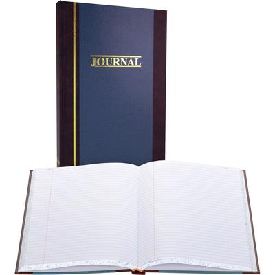 Wilson Jones S300-3-R Account Book, Record Ruled, 300 Pages, 11 3/4 x7 1/4 , Blue