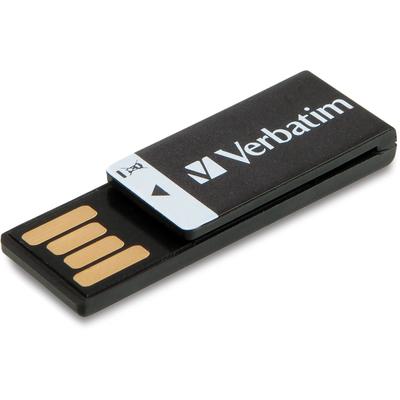 Verbatim 43951 Flash Drive, Capless, Water-resistant, 16GB, Black