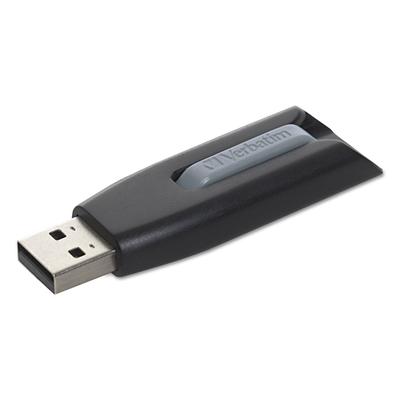 Verbatim 49168 Store 'n' Go V3 USB 3.0 Drive, 256 GB, Black/Gray