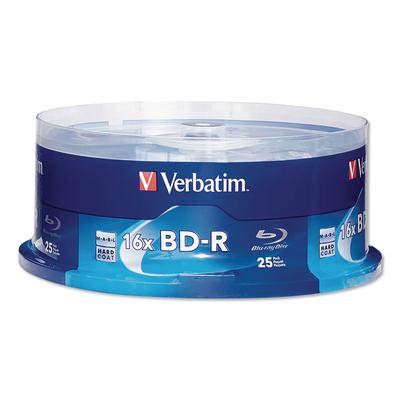 Verbatim 97457 BD-R Blu-Ray Disc, 25GB, 16x, 25/Pk - Pack of 25