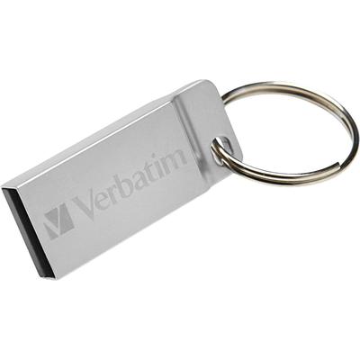 Verbatim 98748 USB Flash Drive, Seamless Metal Case, 16GB, Silver